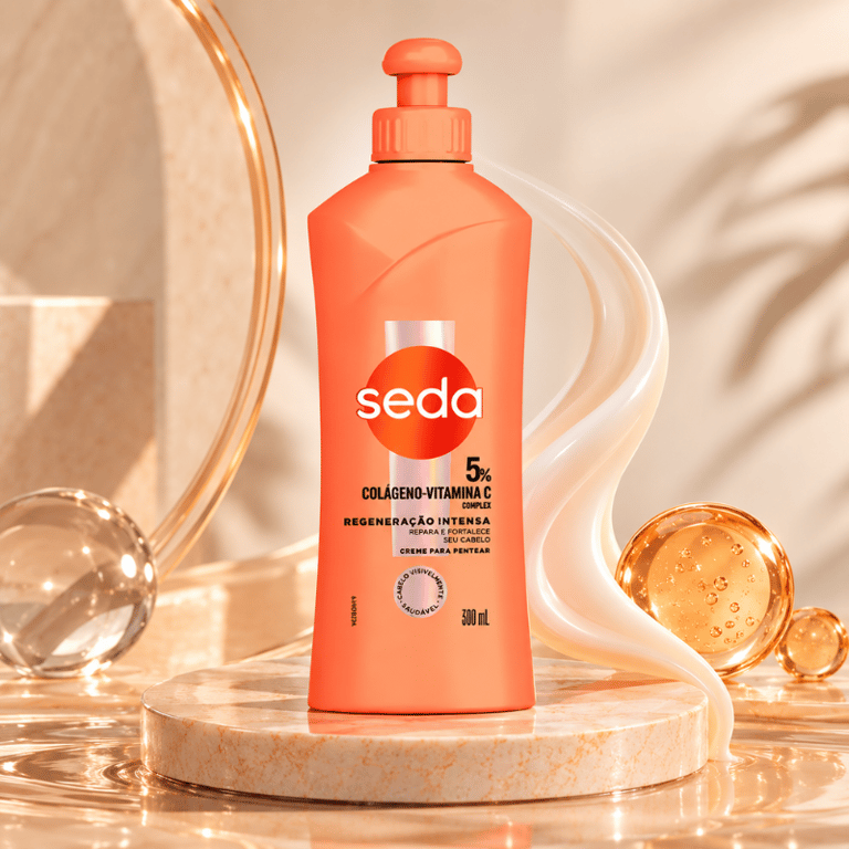Creme Para Pentear Regeneração Intensa 5% Colágeno-Vitamina C Complex Seda 300ml