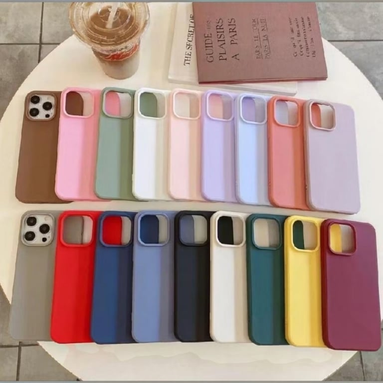 Case Capa Silicone Para Iphone Sem o Logo Da Maça Lisa
