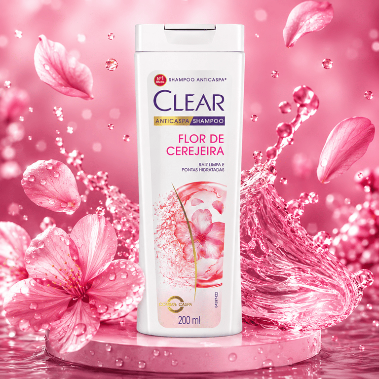 Shampoo Anticaspa Flor de Cerejeira Clear 200ml