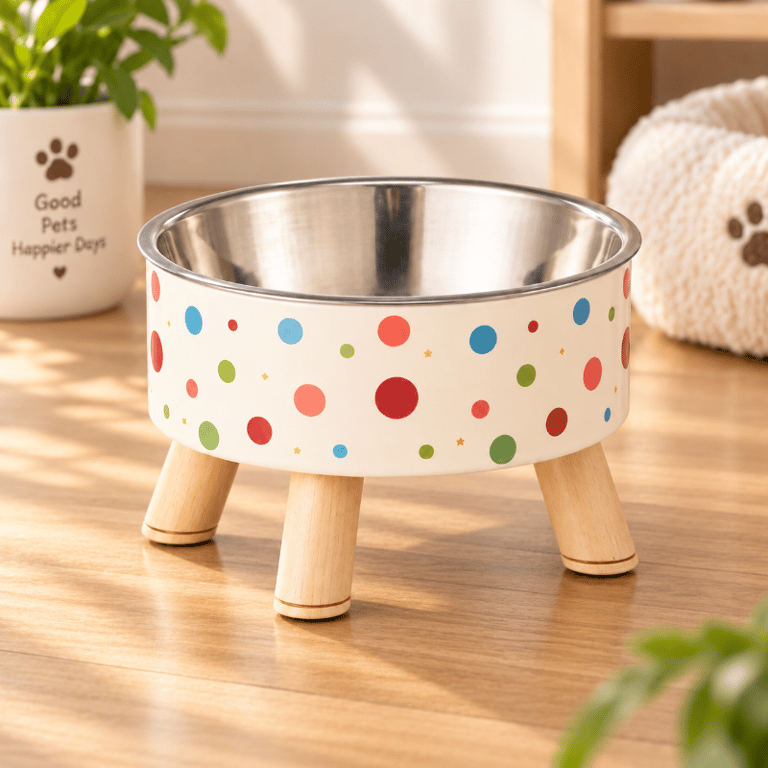 Comedouro Elevado Para Cães E Gatos Colorido