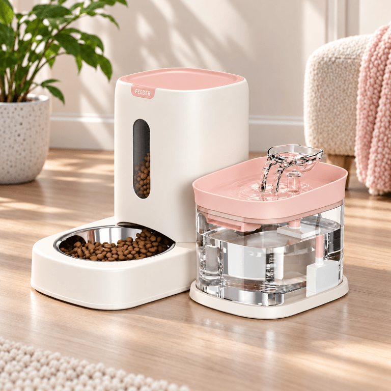 Comedouro E Fonte Automática Para Cães E Gatos