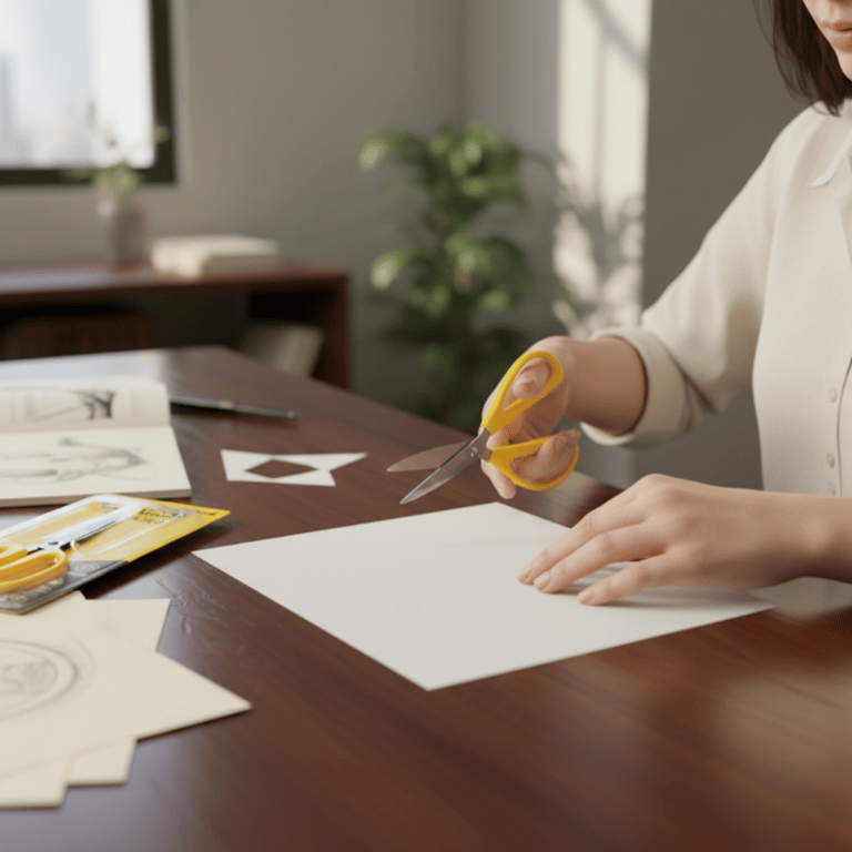 Tesoura Multiuso para Papel Artesanato Escola e Escritório