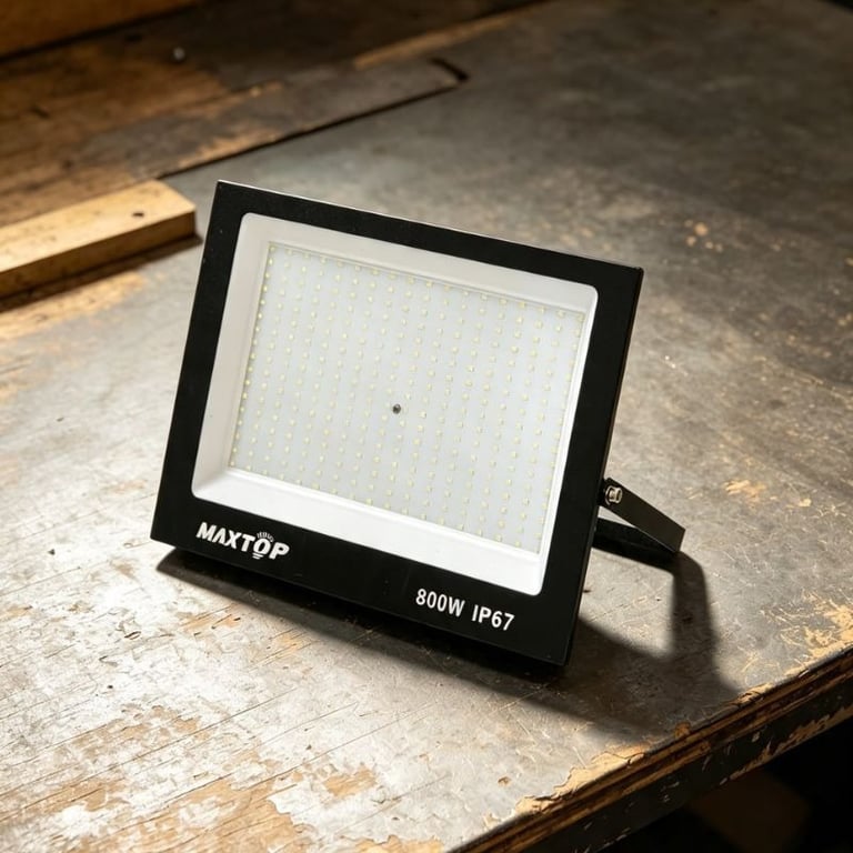 Refletor LED 800W IP67 Alta Potência Uso Externo
