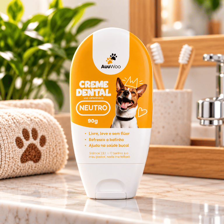 Creme Dental Para Pets Neutro 90g Higiene Bucal