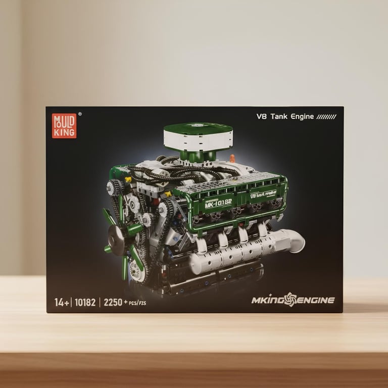 Blocos De Montar Motor Tanque V8 2250 Peças