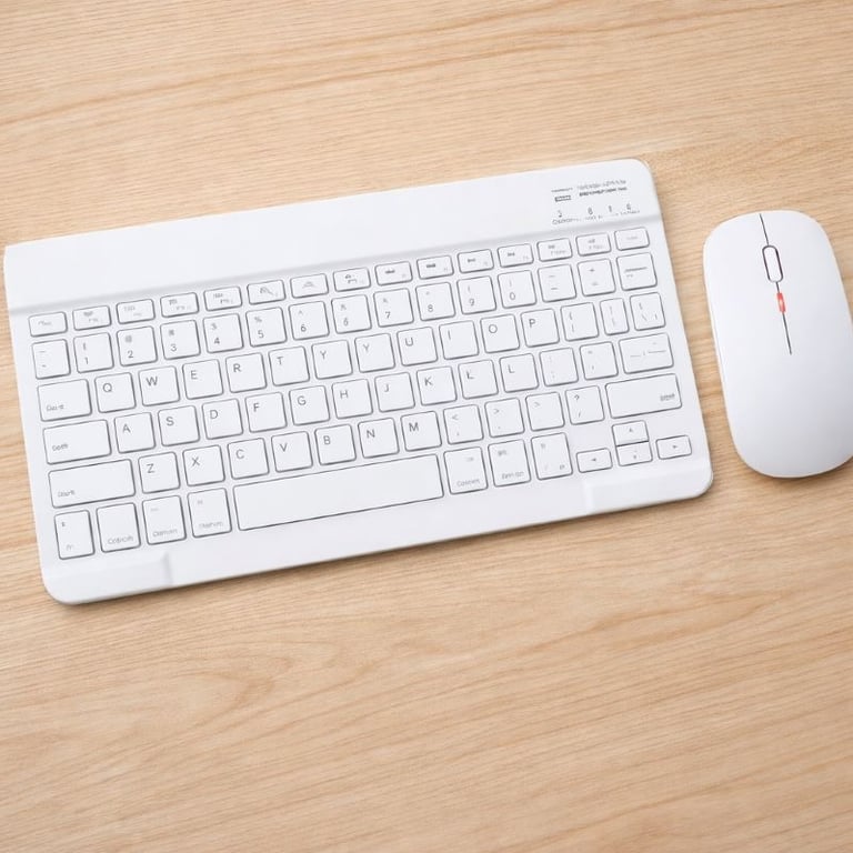 Kit Teclado E Mouse Compacto Sem Fio Bluetooth Para Tablet