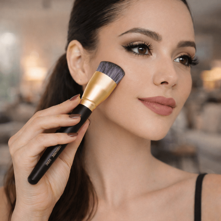 Pincel Chanfrado Com Furo Central Para Base Sabrina Sato