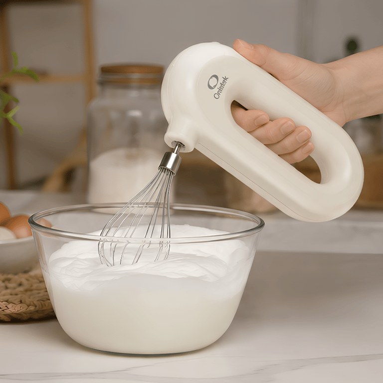 Mixer Multifuncional  Elétrico Recarregável Sem Fio 20W com 4 Velocidades e 2 Batedores