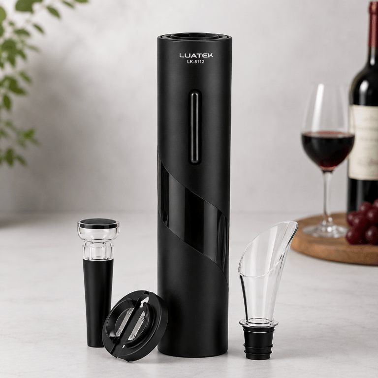 Abridor de Vinho Elétrico Saca Rolhas Automático Recarregável para Abrir Garrafas de Vinho com Praticidade e Elegância