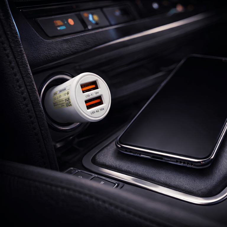 Carregador Para Celular Veicular Fonte 2 Entradas USB Turbo Rápido