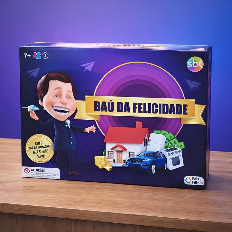 Jogo De Tabuleiro Baú Da Felicidade SBT Pais E Filhos 
