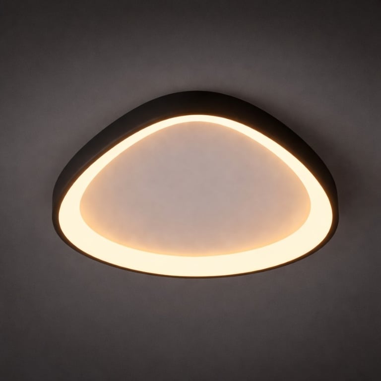 Luminária Plafon Multicolor Preto 54W