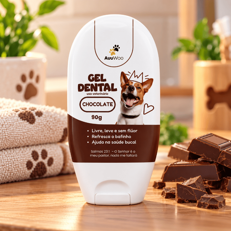 Gel Dental Para Pets Sabor Chocolate 90g