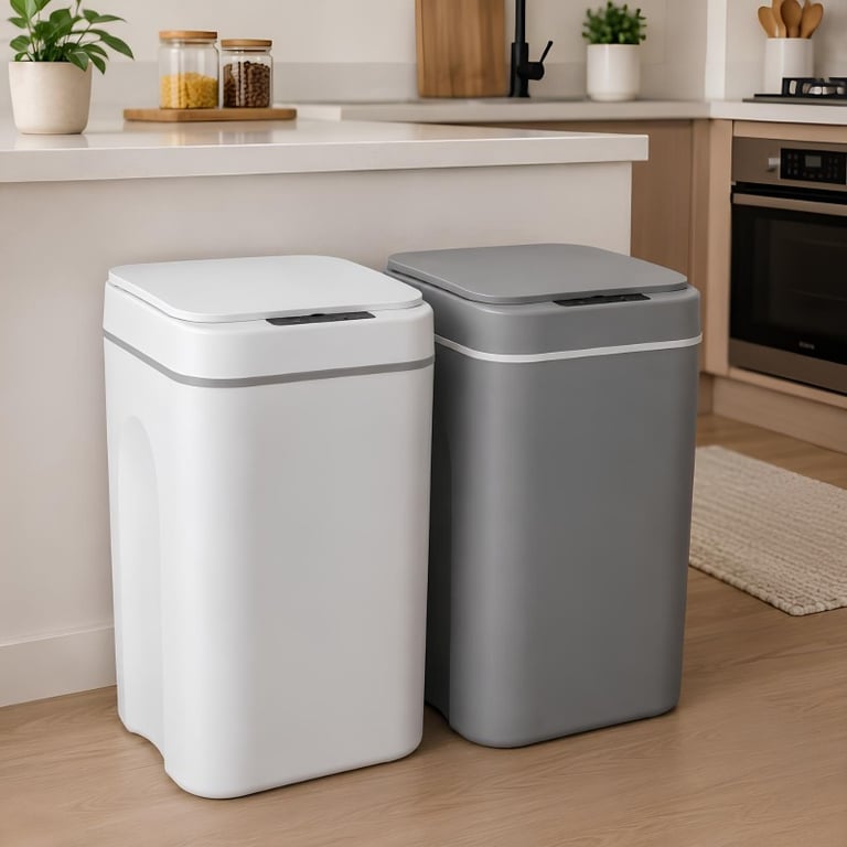 Lixeira Inteligente Automática Com Sensor Recarregável 16 Litros