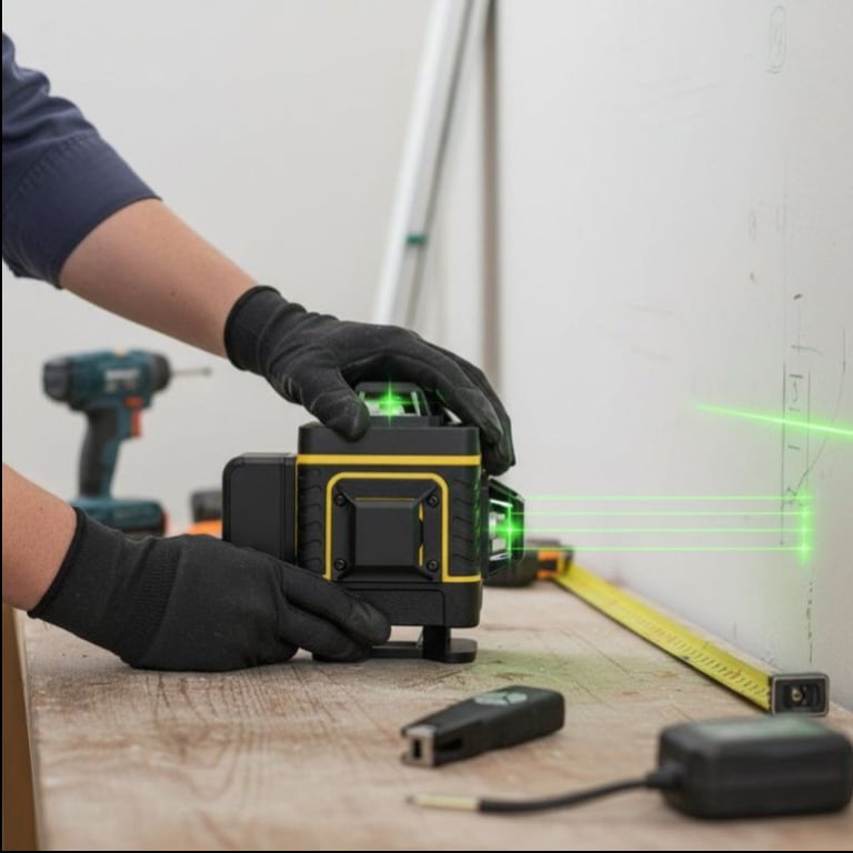 Nível a Laser Profissional 16 Linhas Verde 360 Graus com Controle Remoto