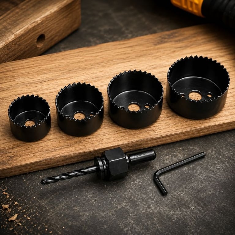 Kit Serra Copo 6 Peças Aço Carbono Profissional
