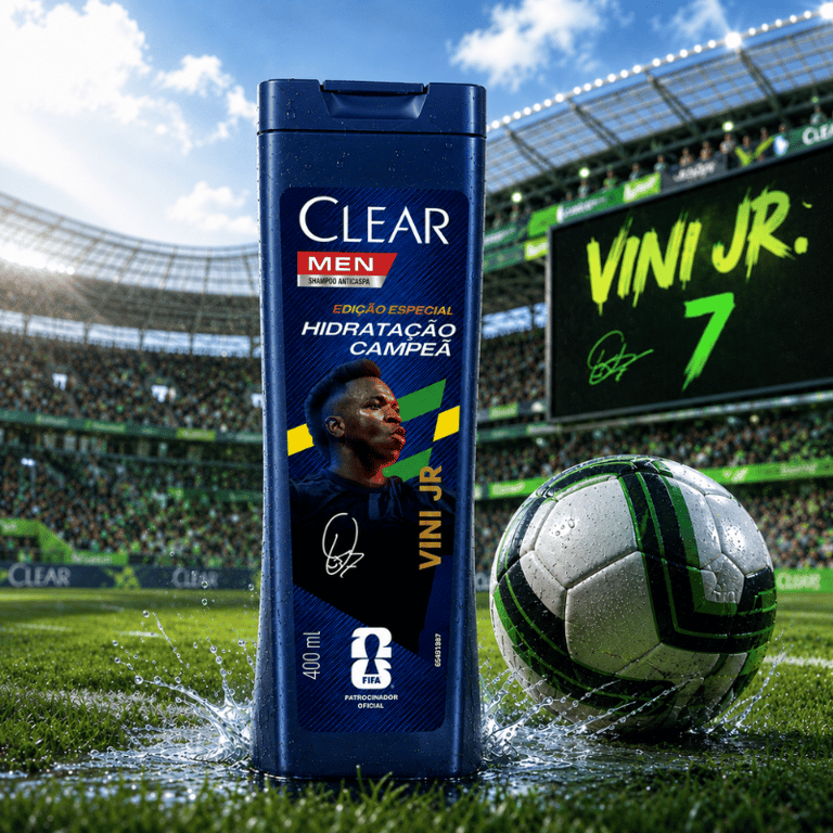 Shampoo Anticaspa Hidratação Campeã Edição Especial Vini Jr Clear Men 400ml