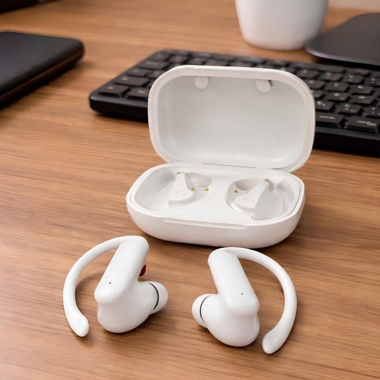 Fone De Ouvido Bluetooth 6.0 Sem Fio Intra Auricular Com Estojo Carregador Tipo C Bateria Recarregável E Som Estéreo