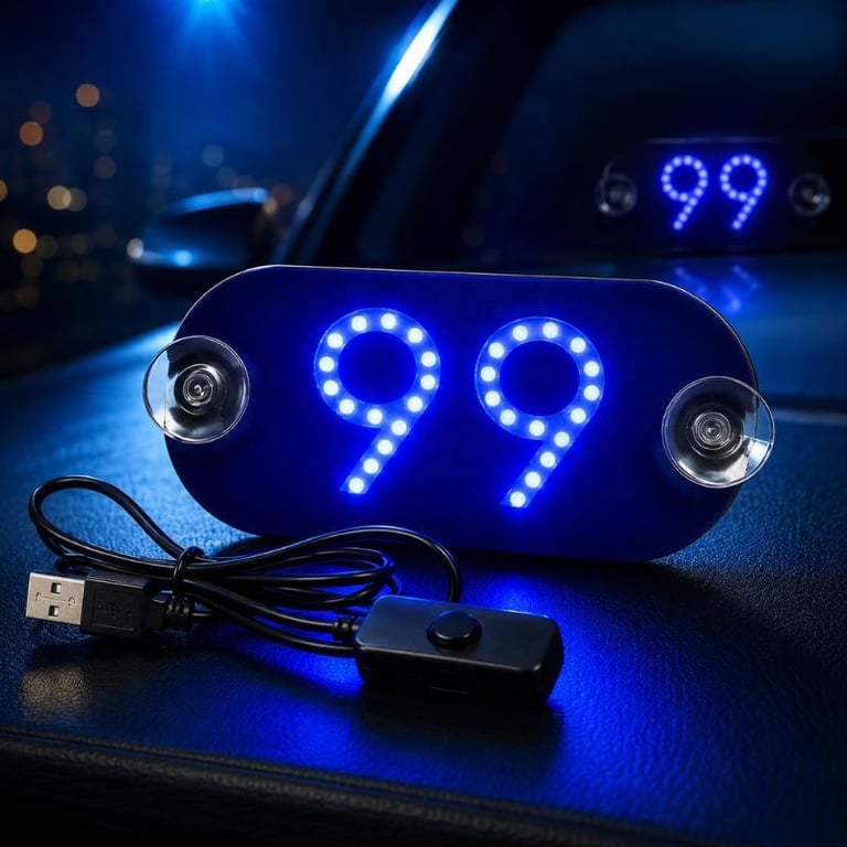 Placa 99 USB Led Azul