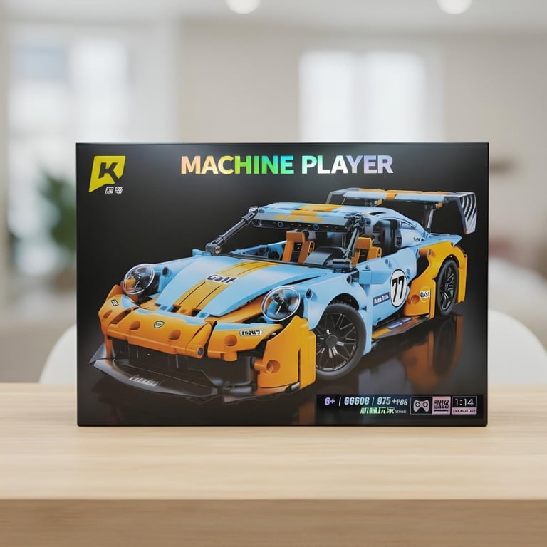 Blocos De Montar Porsche 911 GT3 Machine Player 975 Peças 