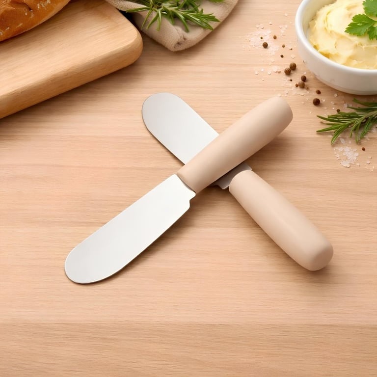Kit De Mini Espátulas Em Inox Para Patê Seis Unidades
