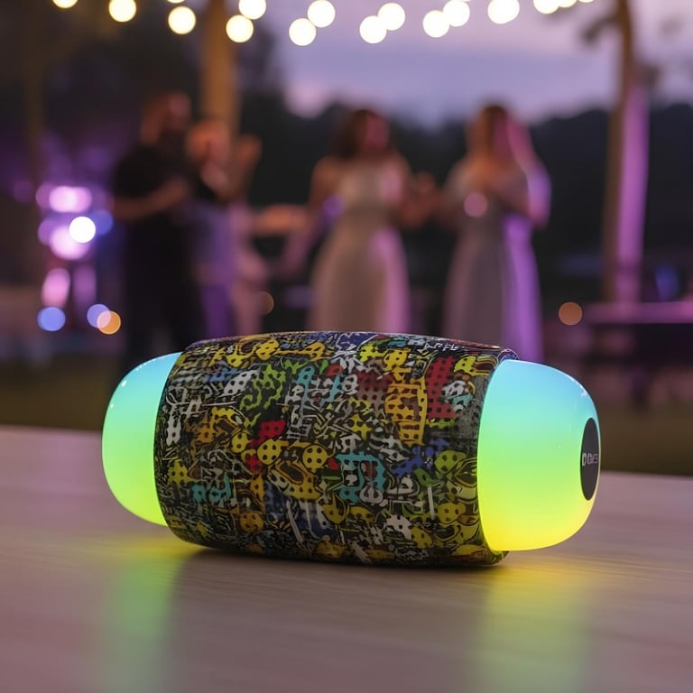 Caixa De Som Portátil Com Conexão Bluetooth E Led Colorido