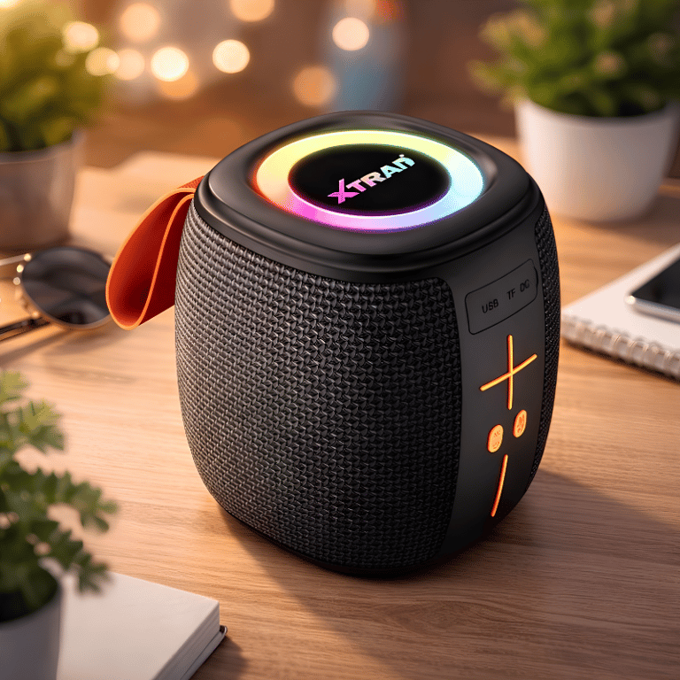 Caixa de Som Bluetooth Vênus Mini XDG-351 10W RGB IPX4 USB FM Cartão TF TWS Recarregável
