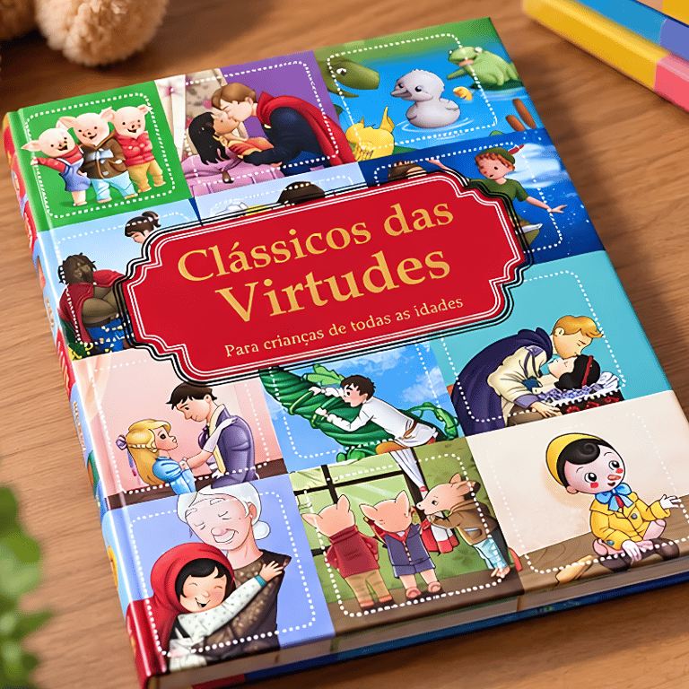 Livro De Histórias Infantil Clássicos Das Virtudes Contos De Fadas E Contos Clássicos Para Leitura Diária