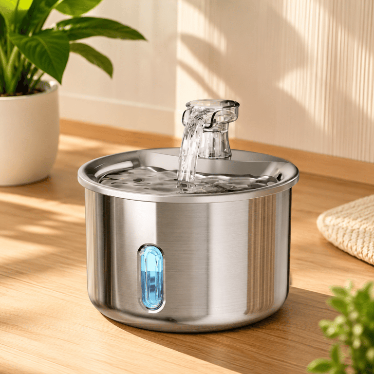 Fonte De Água Inox Automática Para Cães E Gatos 2 Litros