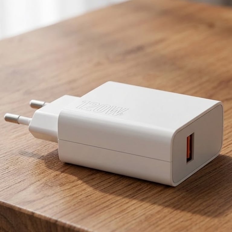 Carregador Turbo 120W 1 Porta USB com Cabo Tipo-C