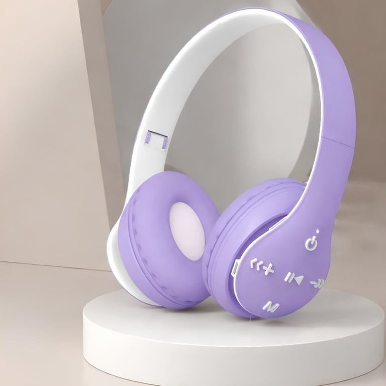 Headphone Fone De Ouvido Bluetooth Sem Fio Recarregável Com Rádio FM USB Cartão Micro SD Entrada Auxiliar Para Música Chamadas Celular Notebook E Computador