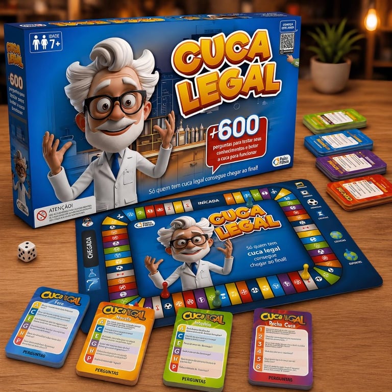 Jogo De Tabuleiro Cuca Legal Mais De 600 Perguntas