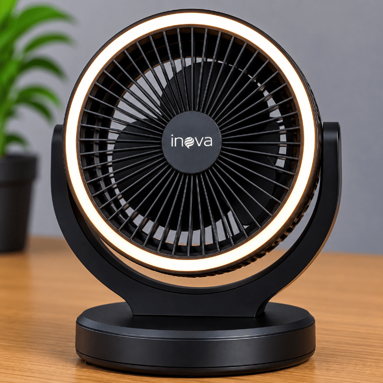 Ventilador Portátil Recarregável Com 3 Velocidades