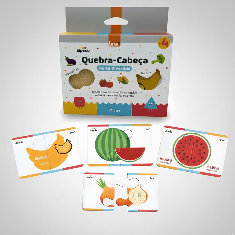 Brinquedo Quebra Cabeça Horta Divertida