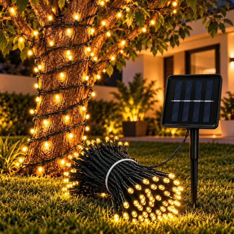 Cordão Pisca Pisca 100 Leds 10 Metros Energia Solar