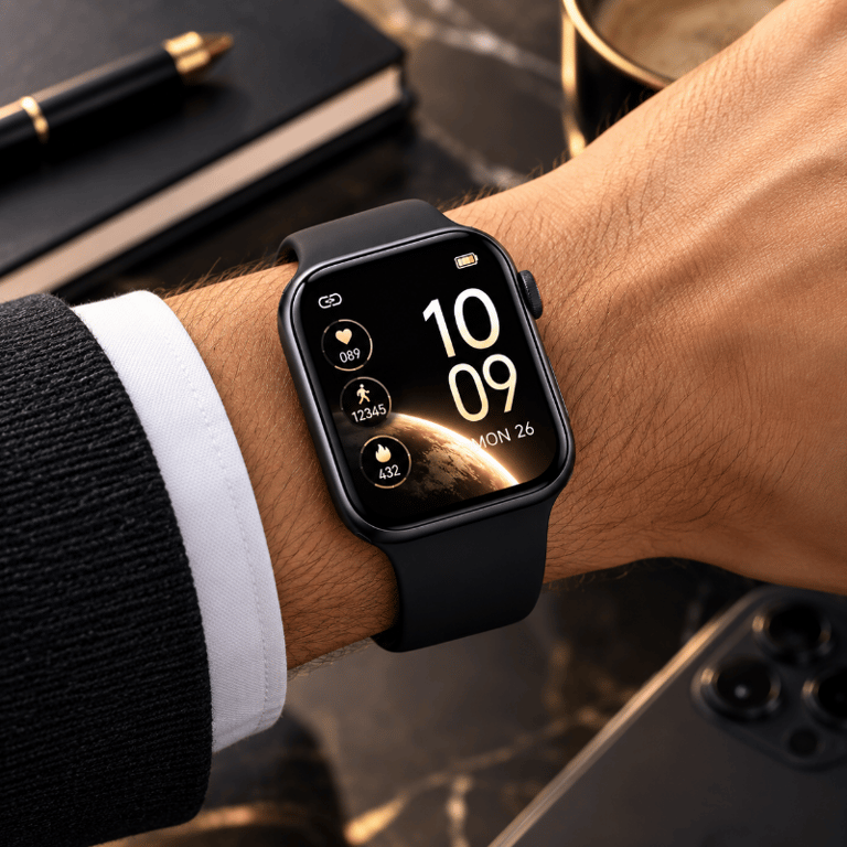 Relógio Smartwatch Inteligente Com Tela Touch Design Moderno E Recursos Para Uso Diário E Atividades Físicas