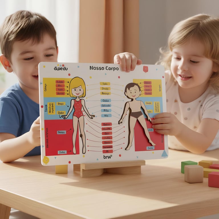 Jogo Didático Nosso Corpo Com 12 Peças