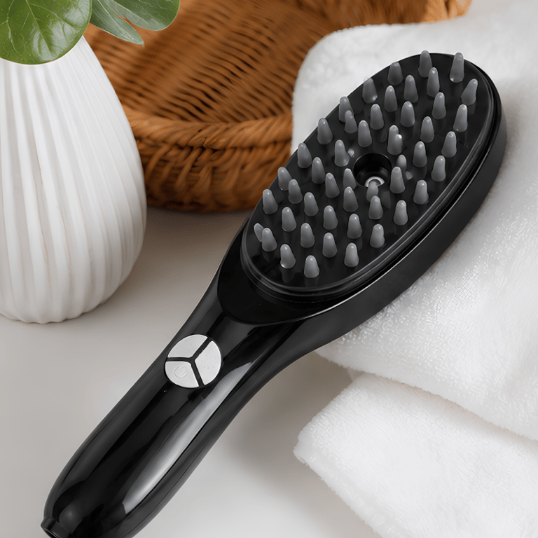 Pente De Massagem Para Couro Cabeludo Design Elétrico Aplicação De Líquidos Ponta De Silicone