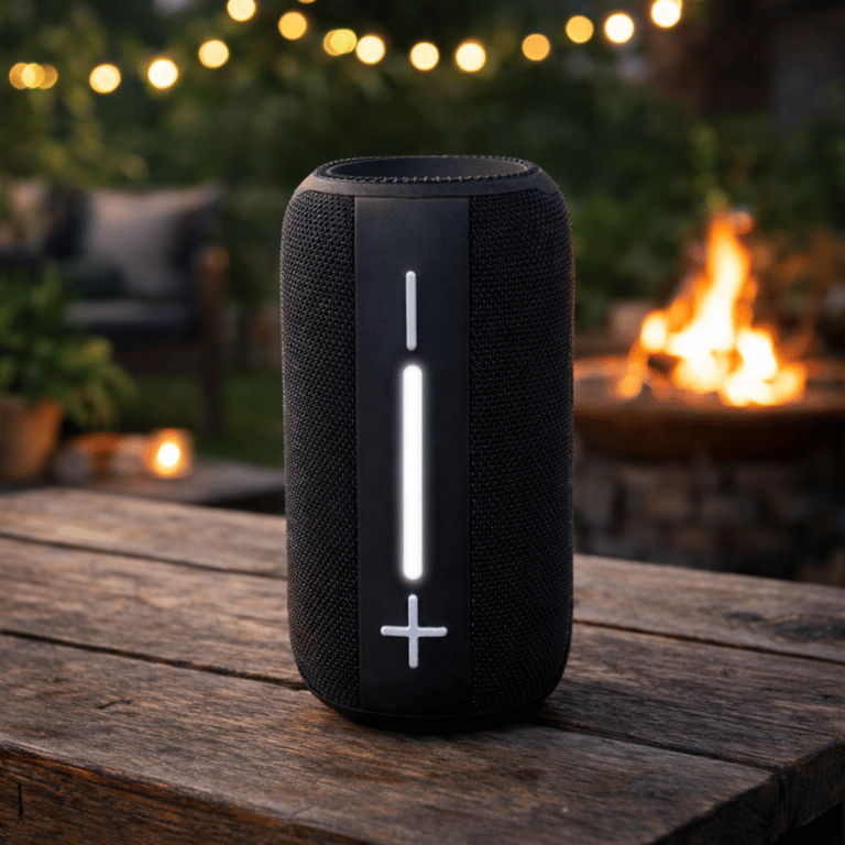 Caixa De Som Bluetooth Portátil 20W Com TWS Luz RGB E Rádio