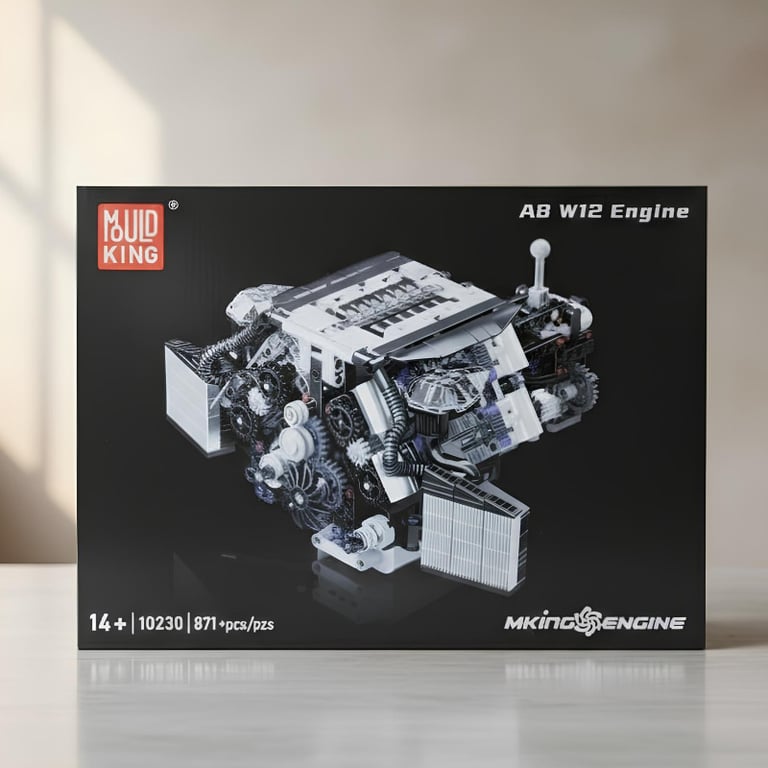 Blocos De Montar Motor A8 W12 Com 871 Peças 
