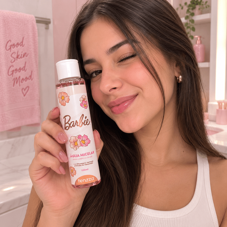 Água Micelar Limpeza Facial Barbie Fenzza 120ml