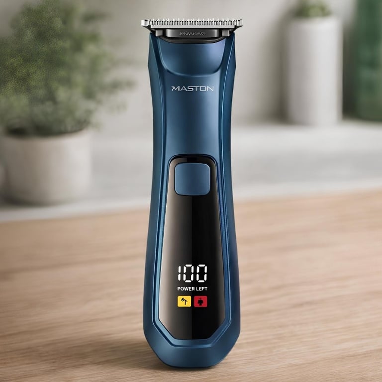 Aparador De Cabelos Profissional Recarregável Sem Fio Lâmina T Tela LCD 2 Velocidades Máquina De Cortar Cabelo Com Pentes Guia USB Kit Completo