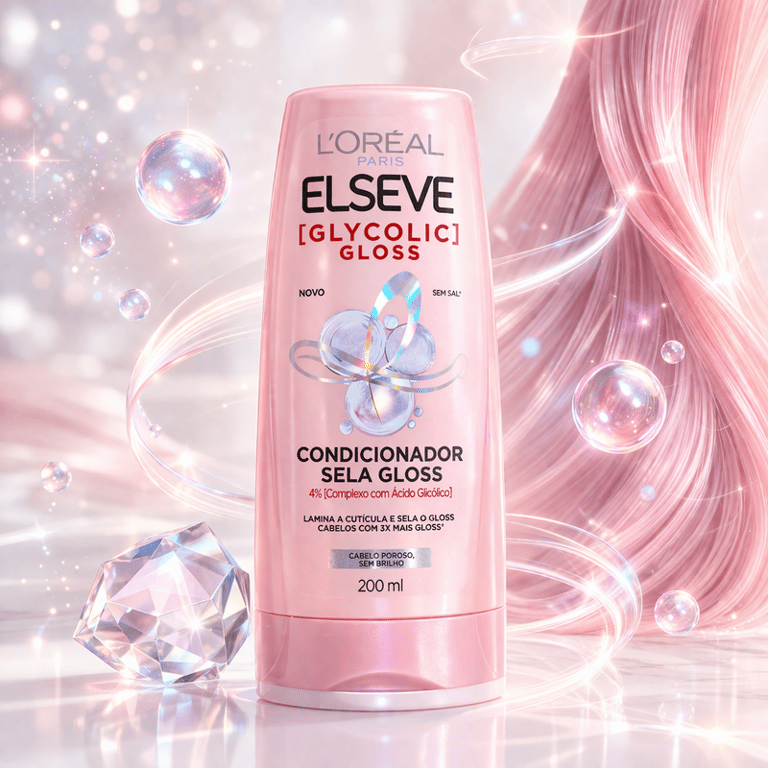 Condicionador Sela Gloss Elseve Glycolic L'Oréal Paris 200ml