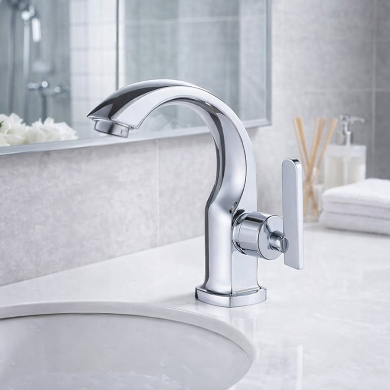 Torneira Sofisticada Cromada para Lavabo