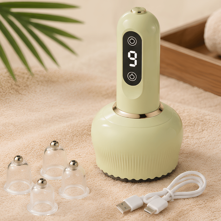 Massageador Inteligente com Pressão Negativa e Sucção, Ventosas para Massagem Corporal e Controle Integrado