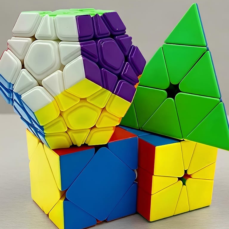 Box Kit Com 4 Cubos Mágicos WCA Puzzle Moyu