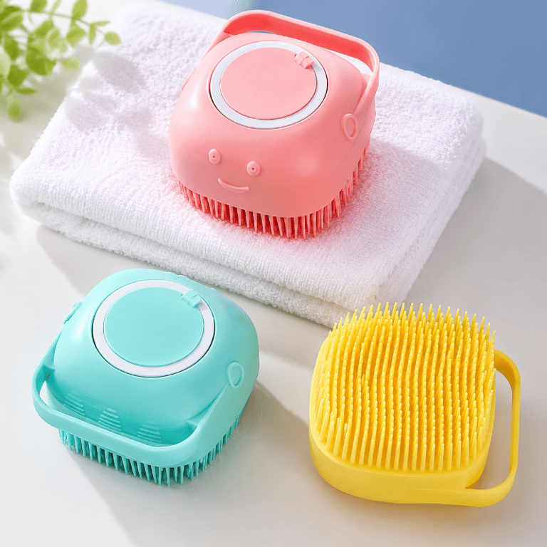 Esponja Escova De Silicone Para Banho Pet