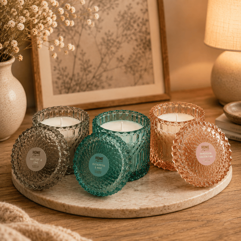 Vela Perfumada em Frasco de Vidro Elegância e Aroma para seu Ambiente