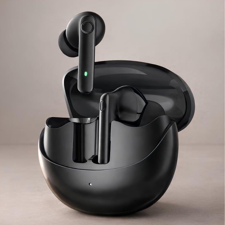 Fone De Ouvido Bluetooth 5.4 Com Modo De Jogo E Isolamento De Ruído