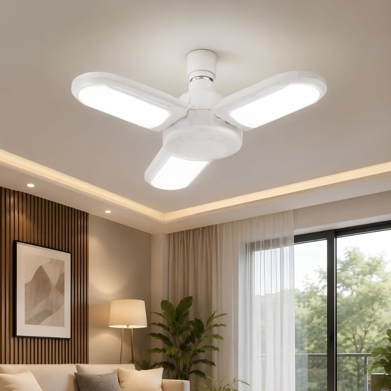 Lâmpada de Teto LED Sobrepor Dobrável Articulada Luz LED para Quarto Sala Escritório e Ambientes Internos